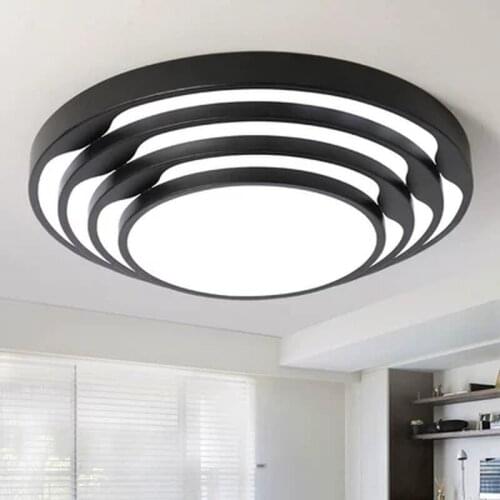 Black/ white led modern ceiling lights for living room Surface mounted Metal fixtures light ceiling lamp luminaire plafonnier