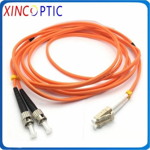 ST-LC 50 MM Fiber Jumper, MM OM2 50/125um OM1 Dual Fiber Duplex 1/2/3/5MeterSC-LC/ST/FC/SC UPC Fiber Optic Patch Cord Connector