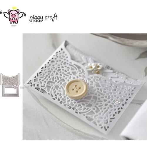 Piggy Craft metal cutting dies cut die mold 2019 Lace envelope card Scrapbook paper craft album card punch knife art cutter die