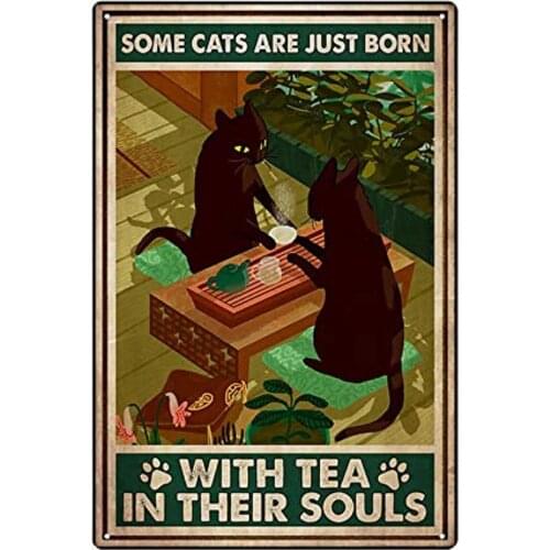 Vintage Label Typeface Metal Tin Sign Wall Decor Retro Fashion Chic Funny for Bar Cafe Garage Home Outdoor Courtyard