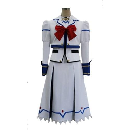 Magical Girl Lyrical Nanoha Strikers Nanoha Takamachi Cosplay Costume Uniform Outfit top+Coat+Skirt Custom-made