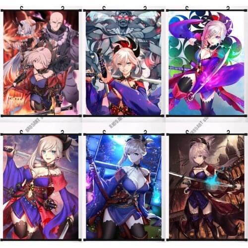 Japanese Anime Canvas Painting Game Fate/Apocrypha Miyamoto Musashi Wall Art Posters Print Nordic Pictures Home Decoration