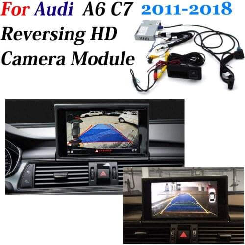 Car Rear View Backup Reversing Camera Decoder For Audi A6 C7 2009-2020 Original 8 Inch Display Upgrading Parking Assist System