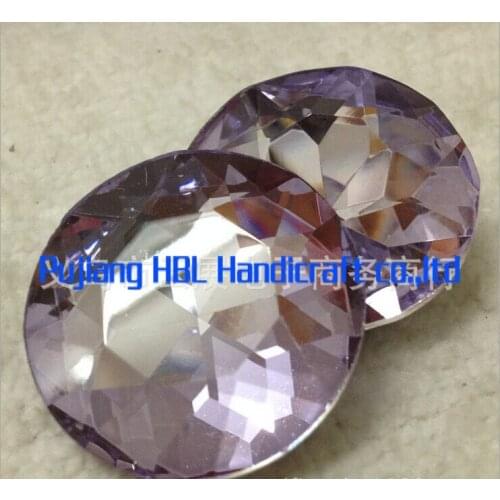 44pcs/pack 27mm Lilac Colour Crystal Garment Accessary Fancy Stones For Clothes Sew ON Stone
