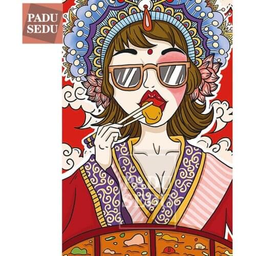 5D DIY Women Diamond Painting Crystal Full Set Square Daimond Mosaic Embroidery Decor Home Chinese New Year Decorations Arrivals