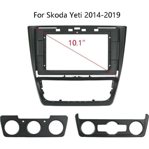 10.1 Inch 2 Din Car Radio Fascia for SKODA YETI 2014-2017 Dashboard Panel Mount Holder Installation Auto DVD In-dash Frame Kit