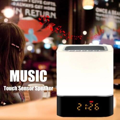 Colorful Wireless Smart Speakers Colorful Lights Bluetooth Speakers Support Cards Clock Alarms Bedside Mini Audio Ambient
