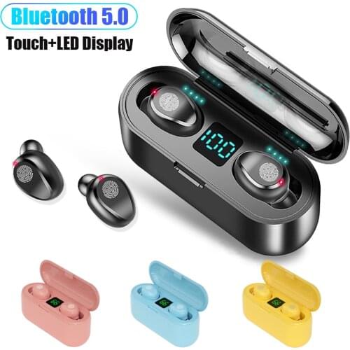 Bluetooth Headphone 5.0 Touch Control Wireless Headset LED Display Earphone Gaming Auriculares Sports Waterproof Earphone TWS