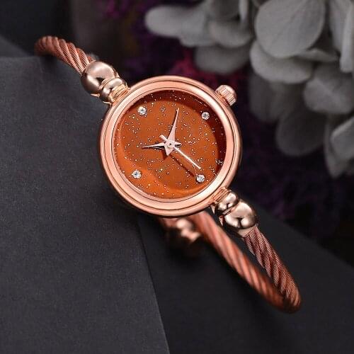 Branded Womens Watches Luxury Quartz Clock Watch For Women Metal Alloy Loop Bracelet Wristwatch Gift Reloj Mujer Elegante Watch