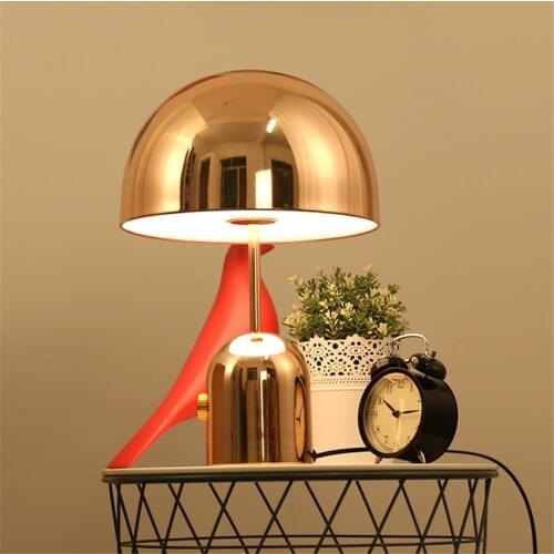 Danish Modern Mushroom Table Lamps Luster Design Sample Room Bedroom Bedside Study Dimming Luxurious Craft Desk Lights Fixtures