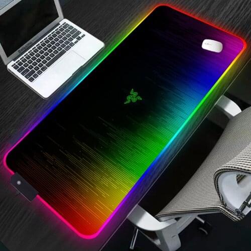 RGB Razer Mouse Pad Gamer Computer Mousepad RGB Backlit Gaming Accessories Large Mousepad XXL For Desk Keyboard LED Mice Mat