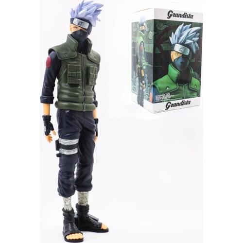 Anime Naruto Character Classic Model Hanaki Kakashi Standing Action Doll Decoration Accessories Toy Children Christmas Gift 28CM