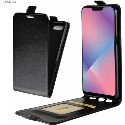 Business Style Pu leather phone case for OPPO A5 / A3S / AX5 / A12E Magnetic button flip Cover Protective Phone Bag Case