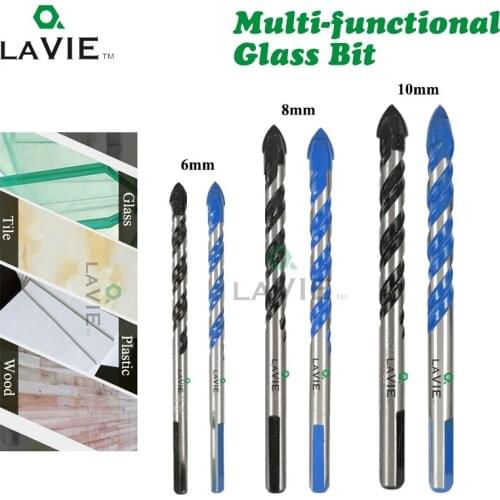 LAVIE 6mm 8mm 10mm Triangle Ceramic Drill Bit Multi-functional Concrete Drilling Glass For Tile Glass Marble Pawer Tool DB02057