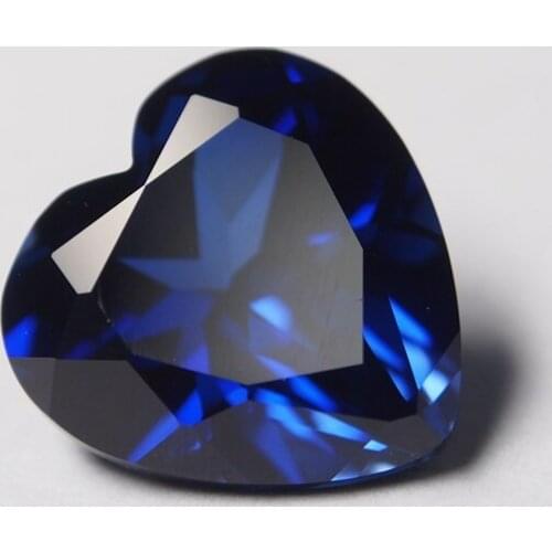 Meisidian 7x7mm 5 Pieces Heart Shape Royal Blue Sapphire 34# Corundum High Quality Loose Stone For Jewelry