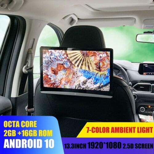 12.5 Inch Android 10.0 2GB+16GB Car Headrest Monitor Same Screen 4K 1080P MP5 WIFI/Bluetooth/USB/SD/HDMI/FM/Mirror Link/Miracast