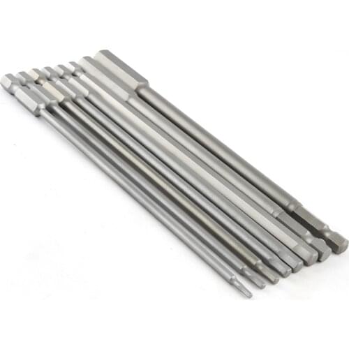 150mm Length Screwdriver Drill Bit Sets S2 Steel Screw Driver Bits Hex Magnetic 1/4"Hand Repair Kits Tools