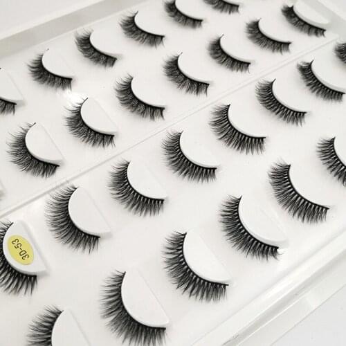 NEW 16 Pairs Multipack 3D Soft Mink Hair False Eyelashes Handmade Wispy Fluffy Long Lashes Natural Eye Makeup Tools Eye Lashes