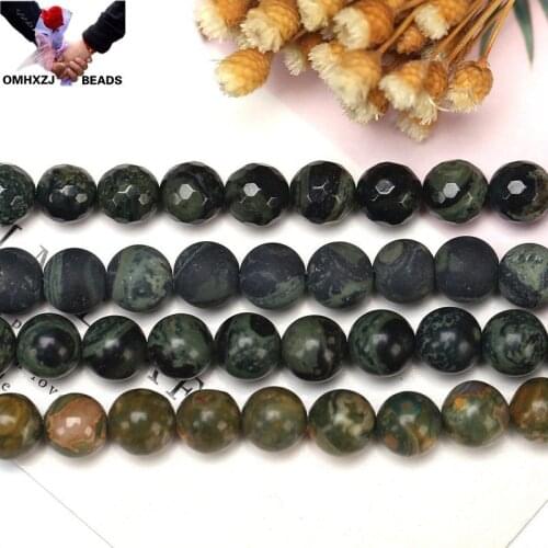 OMH Wholesale JD113 4 6 8 10 12mm Jewelry DIY Making Bracelet Necklace Natural AAA Polar Jade Loose Spacer Faceted Round Beads