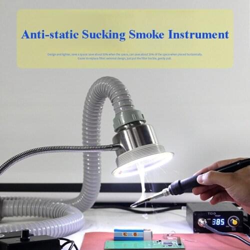 Soldering Iron Smoke Exhauster Anti-static Solder Smoke Exhauster & Lighting Dual Using Soldering Station Repair Tools Kit TBK-1
