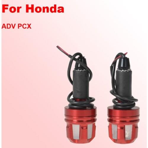 Suitable for Honda ADV PCX Handlebar Plug Yamaha XMAX NMAX CNC Aluminium Alloy Retrofit with Light Motorcycle modification