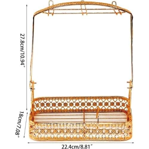 Mug Holder Coffee Rack Coffee Cup Holder Tea Set Stand Dishes Organizer Wrought E7CB