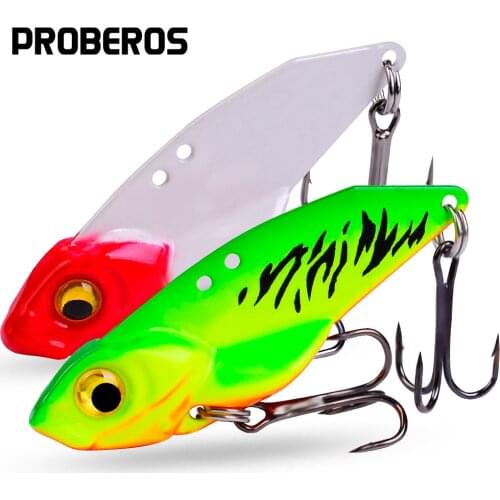 PROBEROS 1PC VIB Crankbaits Fishing Lure 5-7-10-15g Spoon Wobble Fishing Goods Spin Jig Spinner Lures Bass Fishing Tail Spinner
