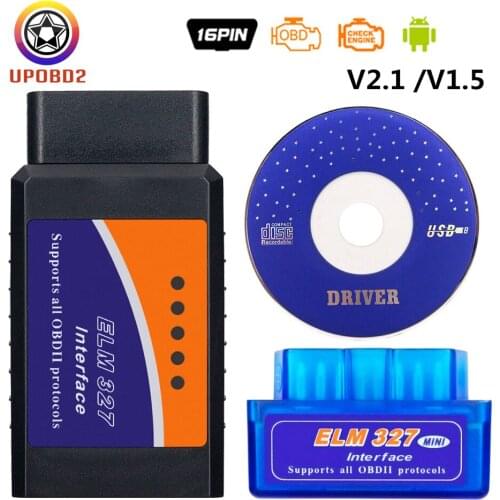 OBD2 ELM327 elm 327 V1.5 V2.1 Bluetooth-compatible HHOBD 2 Scanner Car Diagnostic Tool ELM-327 Scan Tool For Android/PC/Symbian