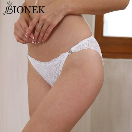 BIONEK Sexy Ladies Panties Lace Transparent Cotton Bottom Hollow Female Triangle Underwear Breathable Quality Underwear Shorts