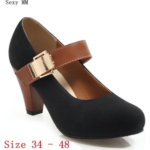 Women High Heel Shoes Platform Pumps Stiletto Woman High Heels Party Wedding Shoes Kitten Heels Plus Size 34 - 48