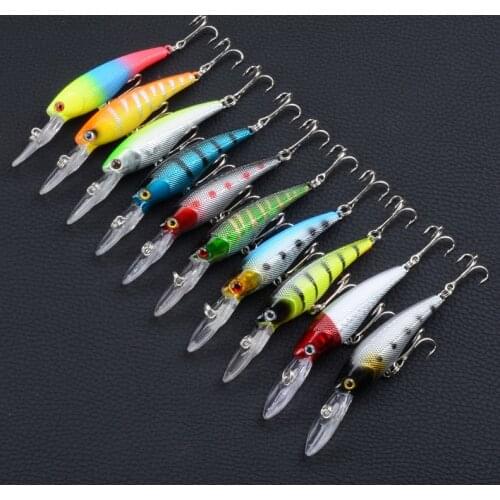1 Pcs 9cm Minnow Hard Bait Fishing Lures Wobbler Isca Artificial Plastic Crankbait 3D Eyes Lure Fishing Tackle Free Shipping