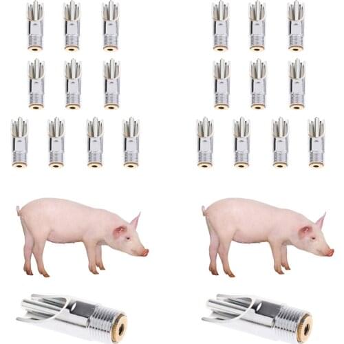 Convenient Metal Pig Nipple Waterer,Automatic Water Drinker,20 Pcs
