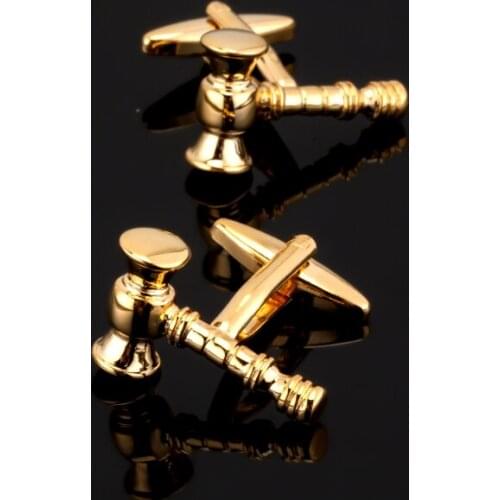 XK472 High quality French Cufflinks judge hammer cufflinks, 3 double sale free shipping