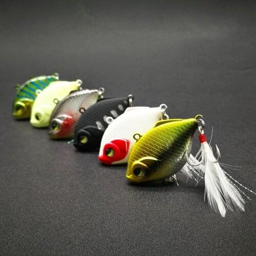 4.5cm/9.1g Hard Vib Fishing Lure Crankbait Sinking Vibration Lure Wobbler Bionic Ice Fishing Isca Artificial Bass Pike Fishing