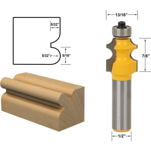 1pcs 5/32" Radius Corner Bead/Beading Router Bit - 1/2" Shank