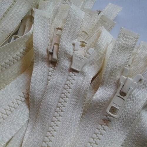 10 Pcs/lot Cheap Resin Plastic Ykk Zipper Heavy Duty Repair Open End Off White Fasteners Jacket Down Sweater Sewing Accessories