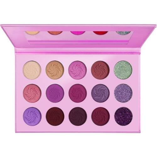 15 Colors Accessories Portable Matte Glitter Bright Pigmented Long Lasting Eyeshadow Palette Gift Professional Cosmetic Festival