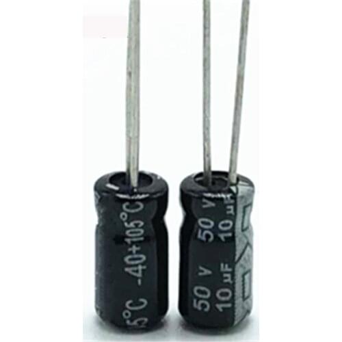 20pcs/lot R445 50V 10UF aluminum electrolytic capacitor size 4*7mm 10UF 20