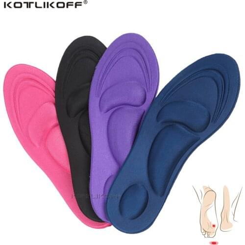 4D Sponge Insoles Arch Support for Men Women Sport Running Shoes Pads Soft Comfortable Shock Sneaker Cushion Shoe Insole Inserts