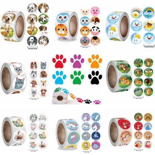 50PCS Reward Stickers Motivational Stickers for Kids School Reward Students Teachers Cute Animals Stickers DIY Stationery Labels