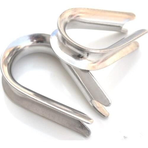 50pcs 1.5mm M1.5 Wire rope thimble 304 stainless steel Cable Wire Rope Thimbles Rigging Clamps Triangle Sleeve Ring