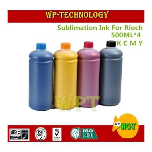 500ML*4 Sublimation ink Suit for Ricoh printer , heat transfer printing ink for GC21 GC31 GC41 etc