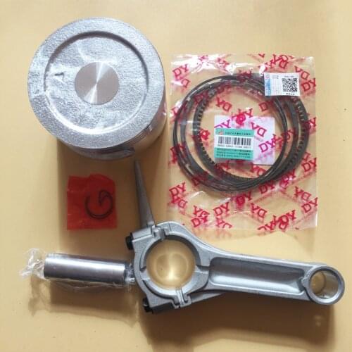 92mm Bore Piston+Conrod Kit with Pin/Circlip/Ring for 192F 445CC 14 Hole Type Gas Engine,8KW Gnerator Parts