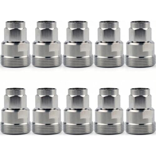 Artudatech 10Pcs Adapter 7/16 DIN Female Jack To N Plug Male RF Straight M/F Connector Parts