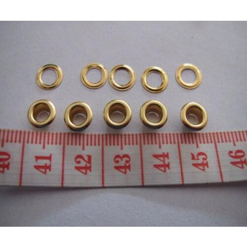 Free shipping inner size 4mm brass corn gold garment eyelet silver color clavus for apparel 1000set