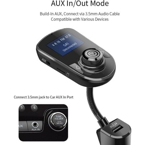 Wireless FM Modulator Car Trucks MP3 Player Aux/TF Music Player USB Charging Bluetooth Handsfree Car Kit