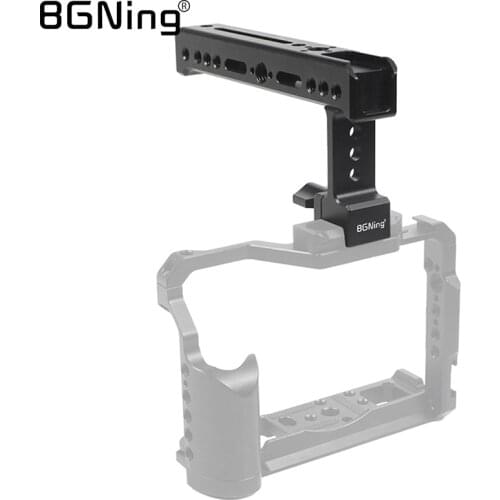 BGNing Universal Camera Handle NATO Rail Cheese Top Hand Grip with Cold Shoe Arri Mount for Camcorder Monitor DSLR SLR Cage Rig