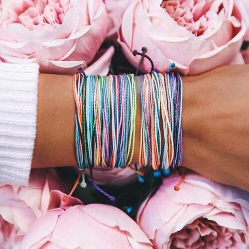 Rope-Bracelets Jewelry Handmade Weave Bangle Woven-Rope Multi-Layer Colorful Girls Women Summer Fashion Lover