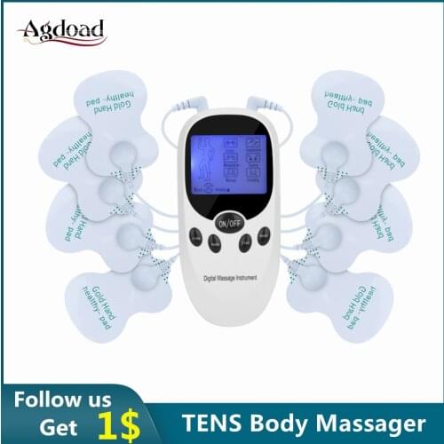 6 Modes TENS Physiotherapy Digital Electric Ems Muscle Stimulation Massager Machine Muscle Stimulator Pulse Electroestimulador