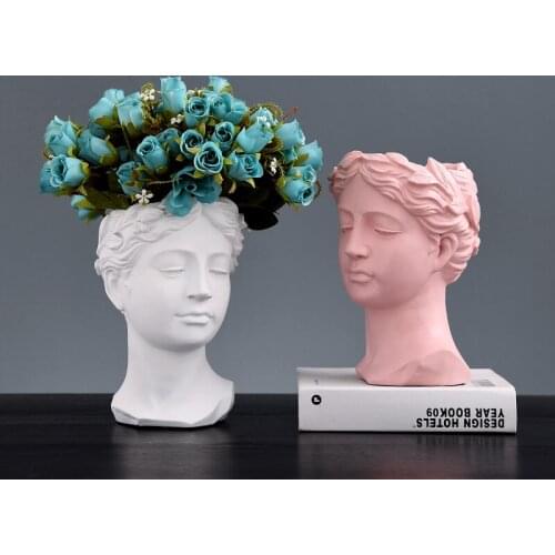 Venus Vase Decoration Living Room Flower Arrangement Dried Flowers Modern Minimalist Nordic Table White Small Decorations Ins